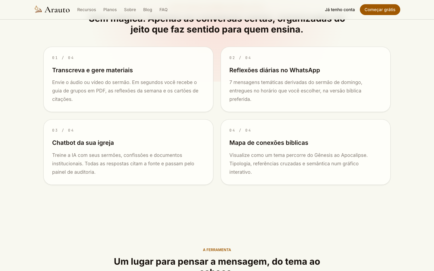 Arauto — Assistente de IA Pastoral - screenshot 2